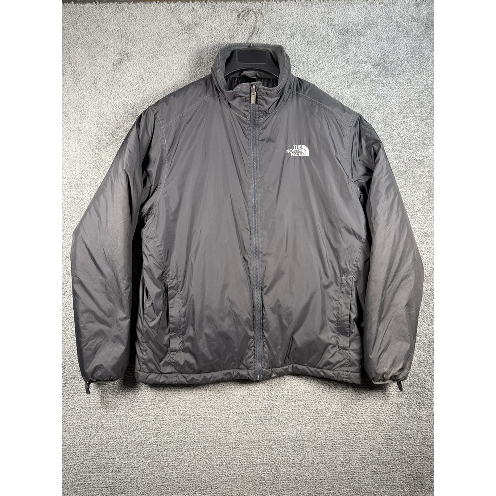 The North Face Mens Insulated Full Zip Jacket Charcoal Gray Large